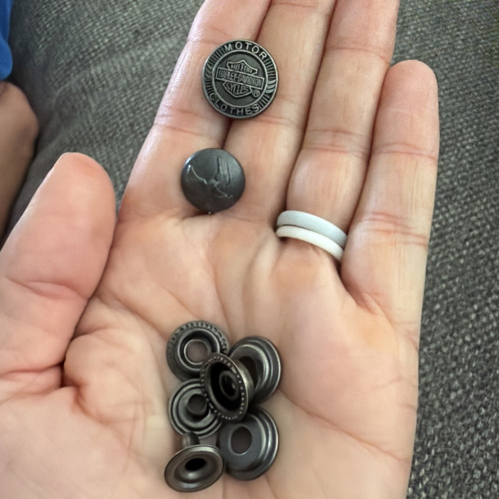 Harley-Davidson Metal Replacement HD Snaps Buttons Leather Jacket Vest